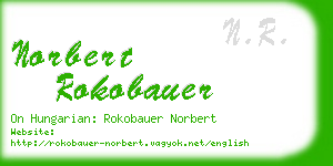 norbert rokobauer business card